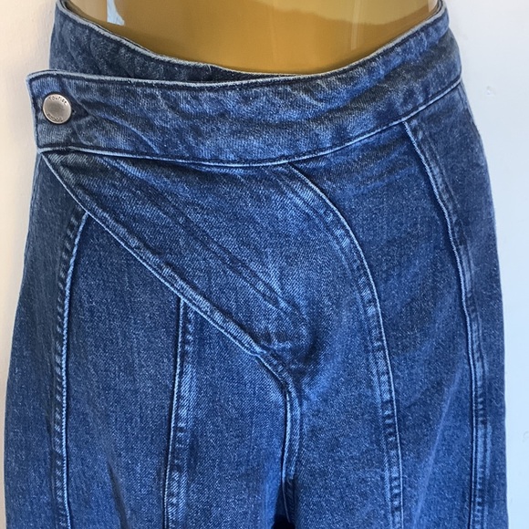 Social Tourist ultra high Rise Baggy wide leg cross over angled closure 27 - Picture 12 of 15